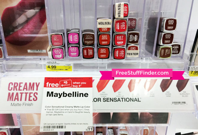 $0.74 (Reg $5) Maybelline Color Sensation Lip Stick at Target