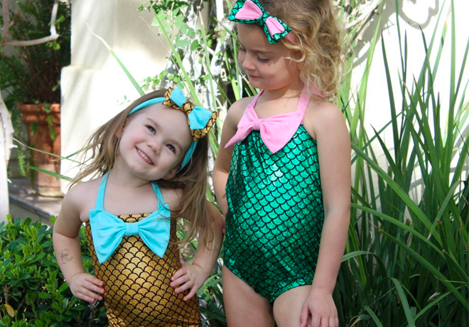 *HOT* $8.99 (Reg $30) Girls Mermaid Swimsuit & Headband (Today Only)