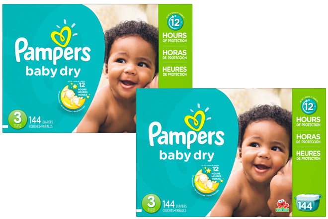 $16.99 Pampers Baby Dry Size 3 Diapers + FREE Shipping ($0.12 Per Diaper!)