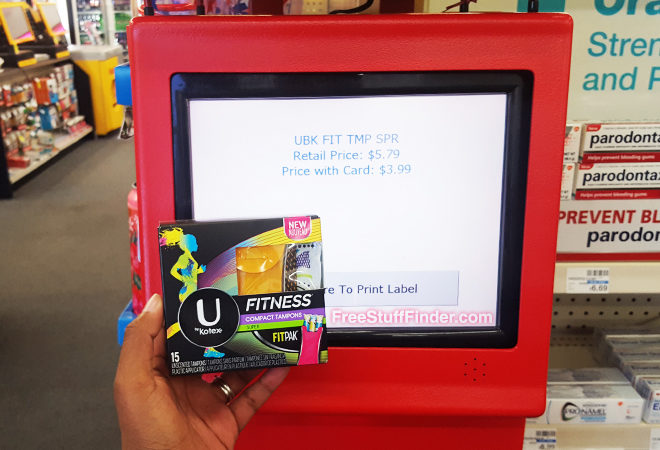 *HOT* FREE U By Kotex Fitness Tampons, Liners & Pads at CVS + $0.01 Moneymaker