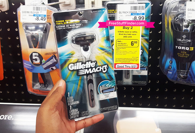 $2.99 (Reg $9) Gillette Mach 3 Razor at CVS