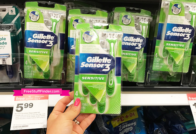 $1.74 (Reg $6) Gillette Sensor 3 Razors at Target