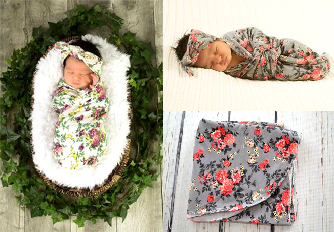 $13.99 (Reg $23) Jersey Swaddle & Headband Sets