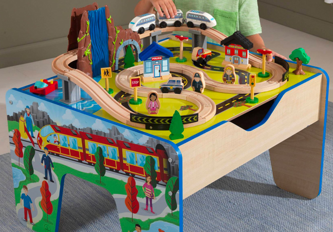$56.58 (Reg $70) KidKraft 48-Piece Waterfall Train Table + FREE Store Pickup