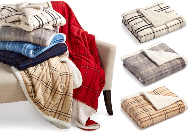 *HOT* $19.97 (Reg $60) Martha Stewart Faux Sherpa Throw + FREE Pickup