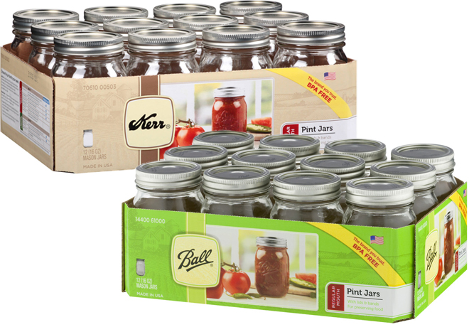 $8.47 Ker & Ball Mason Jars 12-Packs + FREE Pickup (Only $0.17 Per Jar!)