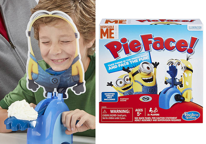 minion pie face game