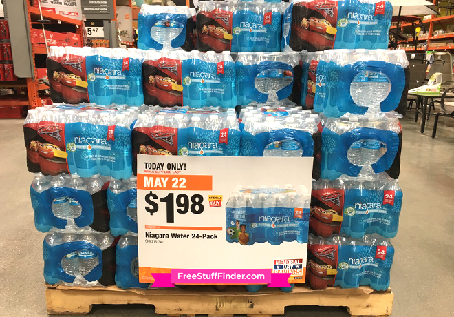 *HOT* $1.98 Niagara Bottled Water 24-Pack at Home Depot ($0.08 per Bottle - Today Only!)