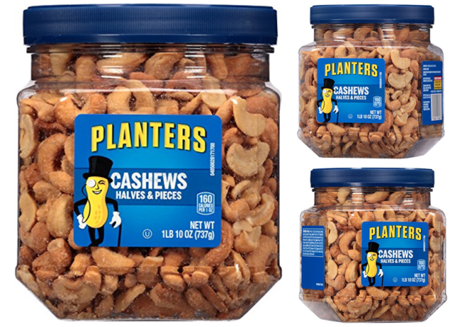 $8.61 Planters Cashew Halves & Pieces + FREE Shipping