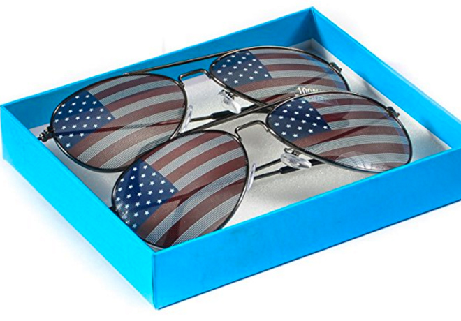 Only $6.93 Per Pair American Flag Aviators