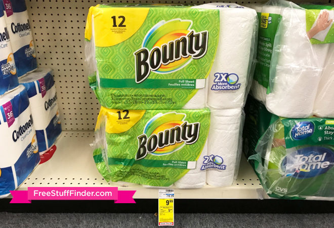 $6.49 (Reg $16.29) Bounty Paper Towels 12-Pack at CVS