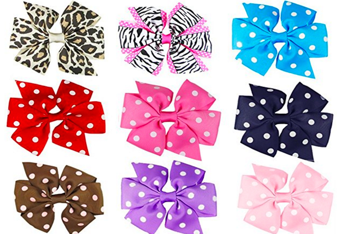 $0.39 Per Girl's Ribbon Hair Bow Clip