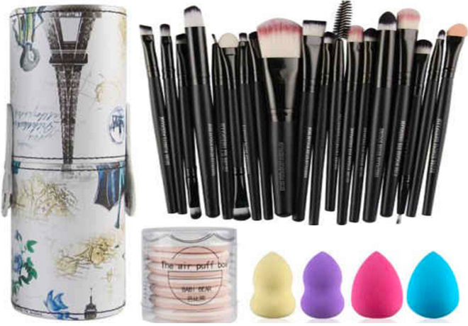 *HOT* $7.89 (Reg $21) Makeup Brush & Sponge Kit + FREE Shipping