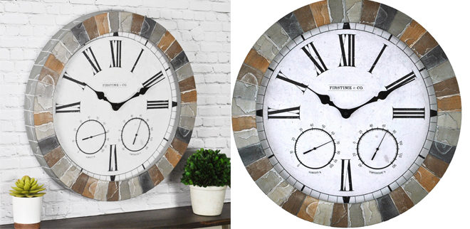 *HOT* $32.39 (Reg $40) FirsTime Garden Stone Wall Clock + FREE Shipping