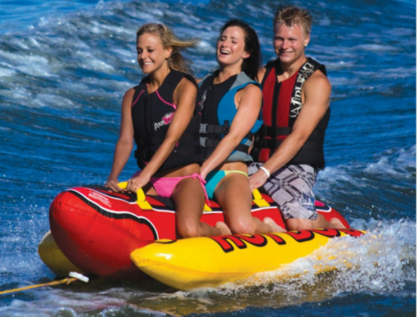 $84.25 (Reg $142.16) AIRHEAD Hot Dog 3-Person Water Sport Inflatable + FREE Pickup