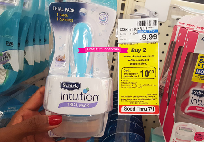 $1.99 (Reg $10) Schick Intuition Trial Pack at CVS