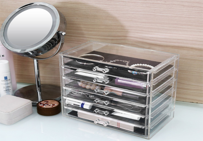 *HOT* $21.94 (Reg $80) Acrylic 6-Tier Makeup & Jewelry Organizer