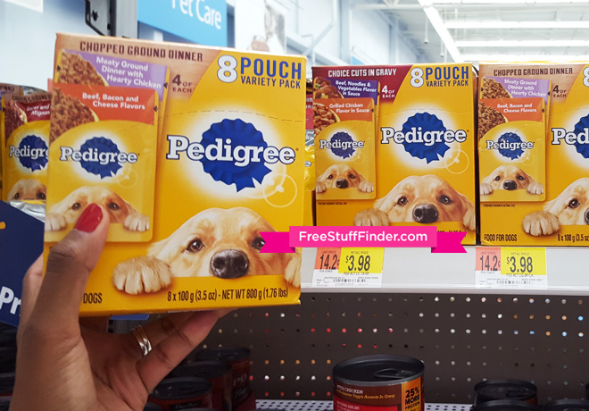 $0.98 (Reg $4) Pedigree Wet Dog Food at Walmart (Only $0.12 Per Pouch)