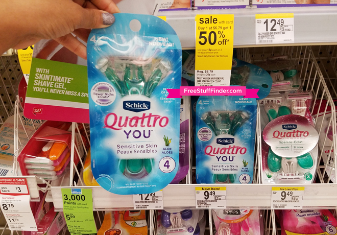 $1.75 (Reg $9.49) Schick Quattro Disposable Razors at Walgreens (Week 7/2 - Print Now!)