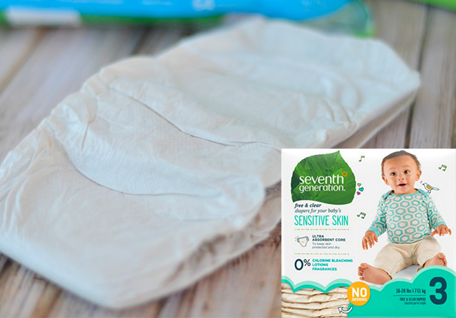 $20.39 Seventh Generation Size 3 Diapers + FREE Shipping ($0.13 Each!)