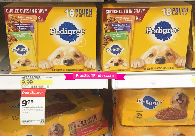 $3.31 (Reg $10) Pedigree Wet Dog Food 18-Count Packs at Target