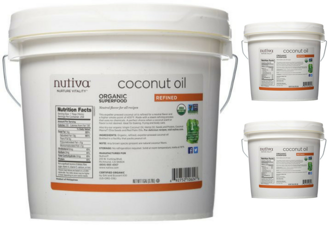 $18.79 (Reg $30) Nutiva Organic Coconut Oil 1-Gallon Container + FREE Shipping
