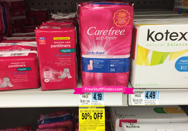 $1.49 (Reg $4) Carefree Liners at Rite Aid