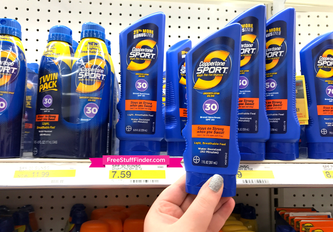 *HOT* $8.14 Two Bottles Coppertone Sport Sunscreen + $12 Movie Ticket