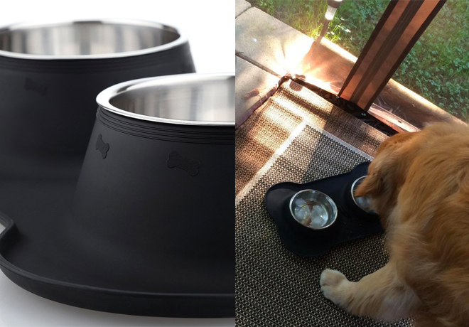 $17.99 (Reg $44) Stainless Steel Dog Bowls with Non-Skid Mat