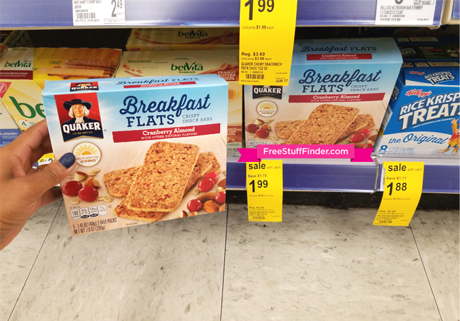 $0.99 (Reg $4) Quaker Breakfast Flats at Walgreens