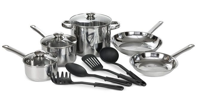 *HOT* $19.99 (Reg $120) Bella Stainless Steel Cookware Set + FREE Shipping (Today Only!)