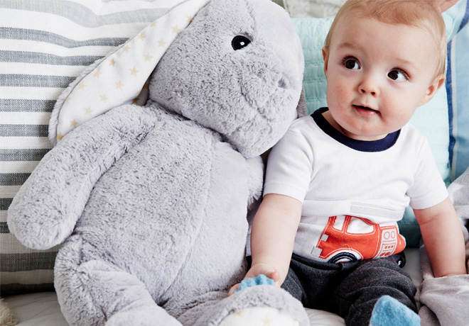 $8.67 (Reg $16) Cloud B Grey Bunny Plush