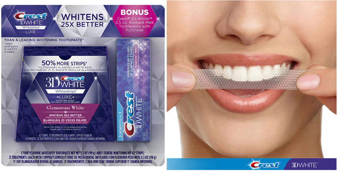 $27.44 (Reg $40) Crest 3D White Whitening Strips Kit & Toothpaste + FREE Shipping
