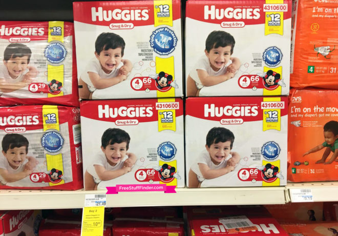 $13.49 (Reg $21.49) Huggies Big Pack Diapers at CVS