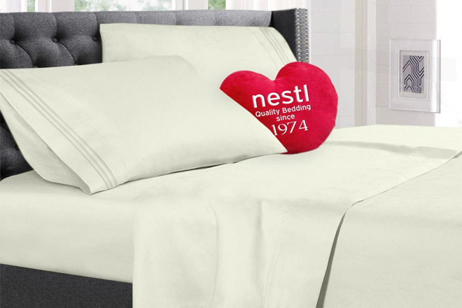 *HOT* $18.39 (Reg $60) 1800-Thread Count 4-Piece Bed Sheets + Win FREE Bed Sheets