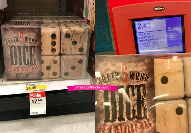 WOW! $2.49 (Reg $25) Giant Wooden Dice Sets at Target (Summer Clearance Find)