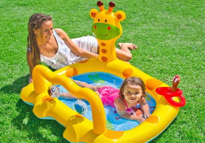 *HOT* $2 (Reg $13) Smiley Giraffe Baby Pool + FREE Shipping