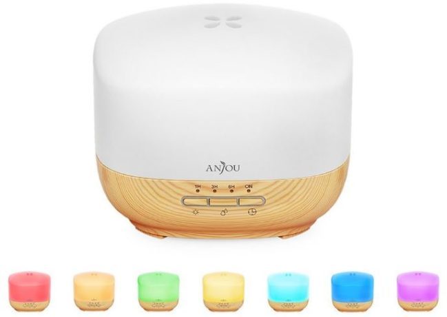 $17.50 (Reg $53) Anjou Aromatheraphy Diffuser & Cool Mist Humidifier