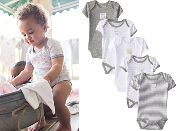 $12.47 (Reg $25) Burt’s Bees Baby Organic Cotton Bodysuits 5-Pack (Just $2.49 Each!)