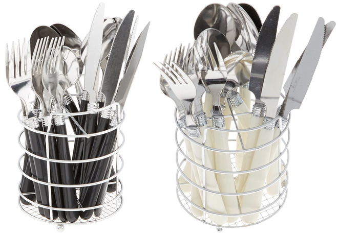 $8 Stainless Steel 16-Piece Flatware Set with Caddy