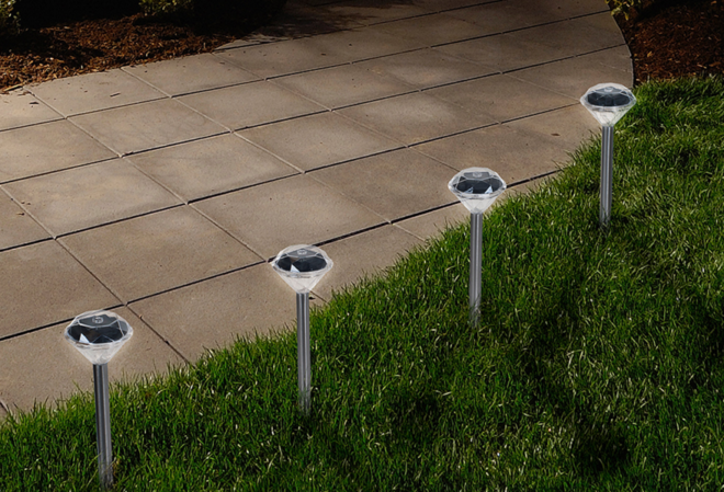 $20.81 LED Solar Diamond Pathway Lights 24-Piece Set + FREE Pickup ($0.87 Each!)