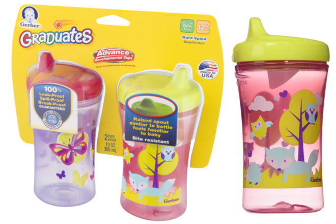 $5.95 Gerber Graduates Sippy Cups 2-Pack