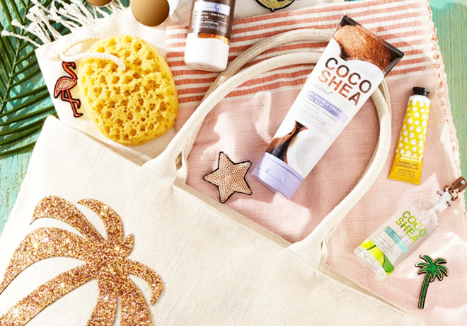 $25 ($87 Value) CocoShea OR At the Beach Tote with Bath & Body Works Purchase