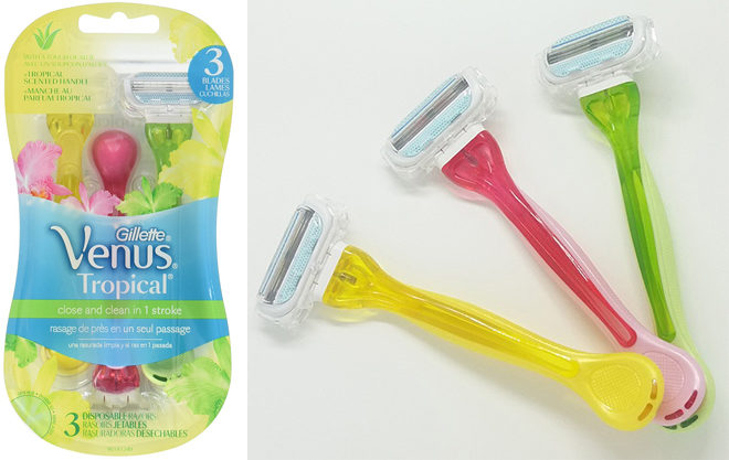 *HOT* $3.62 (Reg $7) Gillette Women's Venus Tropical Razor 3-Pack + FREE Shipping