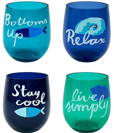 $9.23 (Reg $33) Stemless Acrylic 4-Piece Wine Glass Set + FREE Shipping