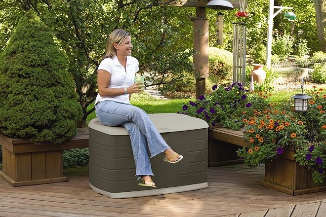 *HOT* $60 (Reg $112) Rubbermaid Deck Box with Seat + Free Shipping