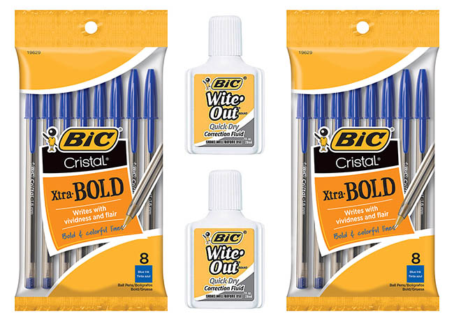 FREE BiC Cristal Pens & Wite Out at Kroger