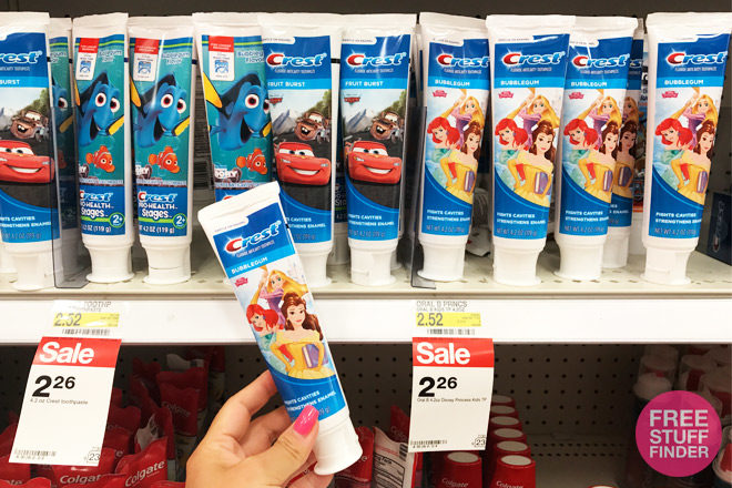 FREE Crest Kids' Toothpaste at Target + $0.24 Moneymaker