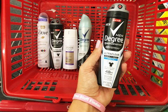 *HOT* $4.49 (Reg $8) Axe, Dove, & Degree Dry Spray Antiperspirant at CVS (Print Now!)