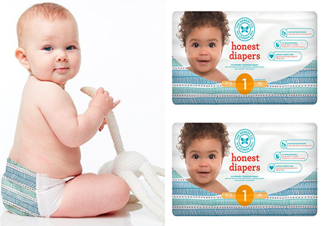 $29.79 (Reg $56) Honest Size 1 Diapers + FREE Shipping